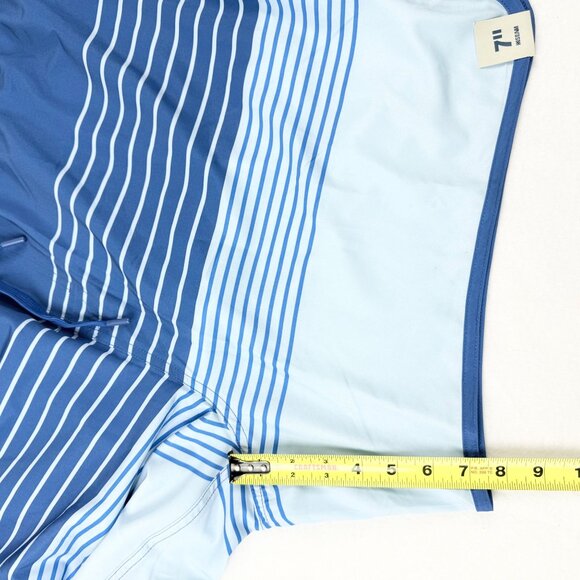 George Men Blue Striped Quick Dry Swim Shorts UPF 50 Elastic Waist 3XL 48-50 NWT - Picture 11 of 11